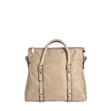 Mala Nylon Fivelas Douradas - Bege