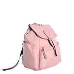 Mochila Nylon Multibolsos - Rosa (lado)