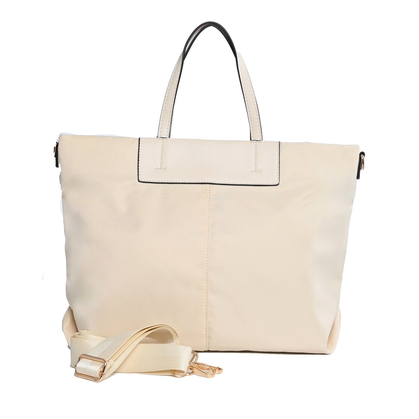 Mala Tote Nylon Urbana - Bege com alça