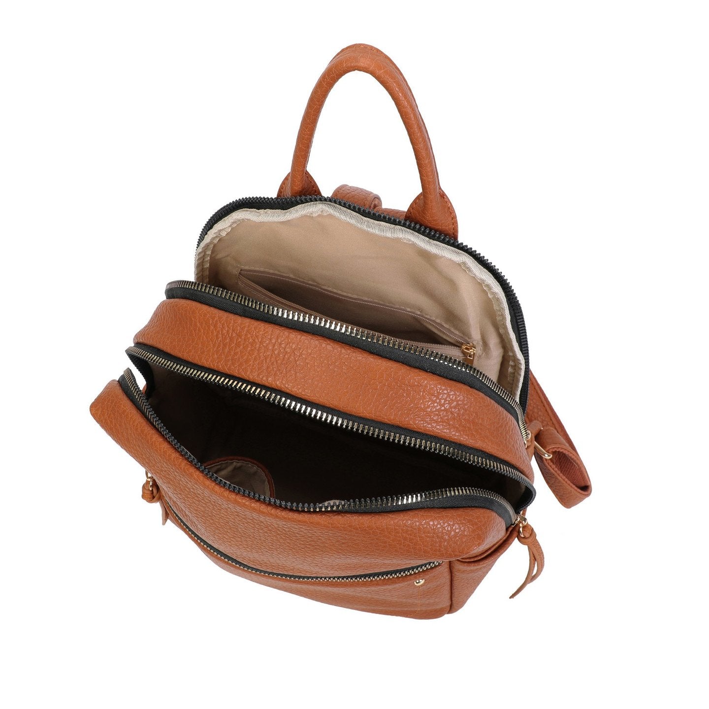 Mochila Efeito Pele Dupla Divisória - Interior
