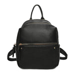 Mochila Efeito Pele Dupla Divisória - Preto