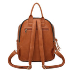Mochila Efeito Pele Dupla Divisória - Camel (costas)