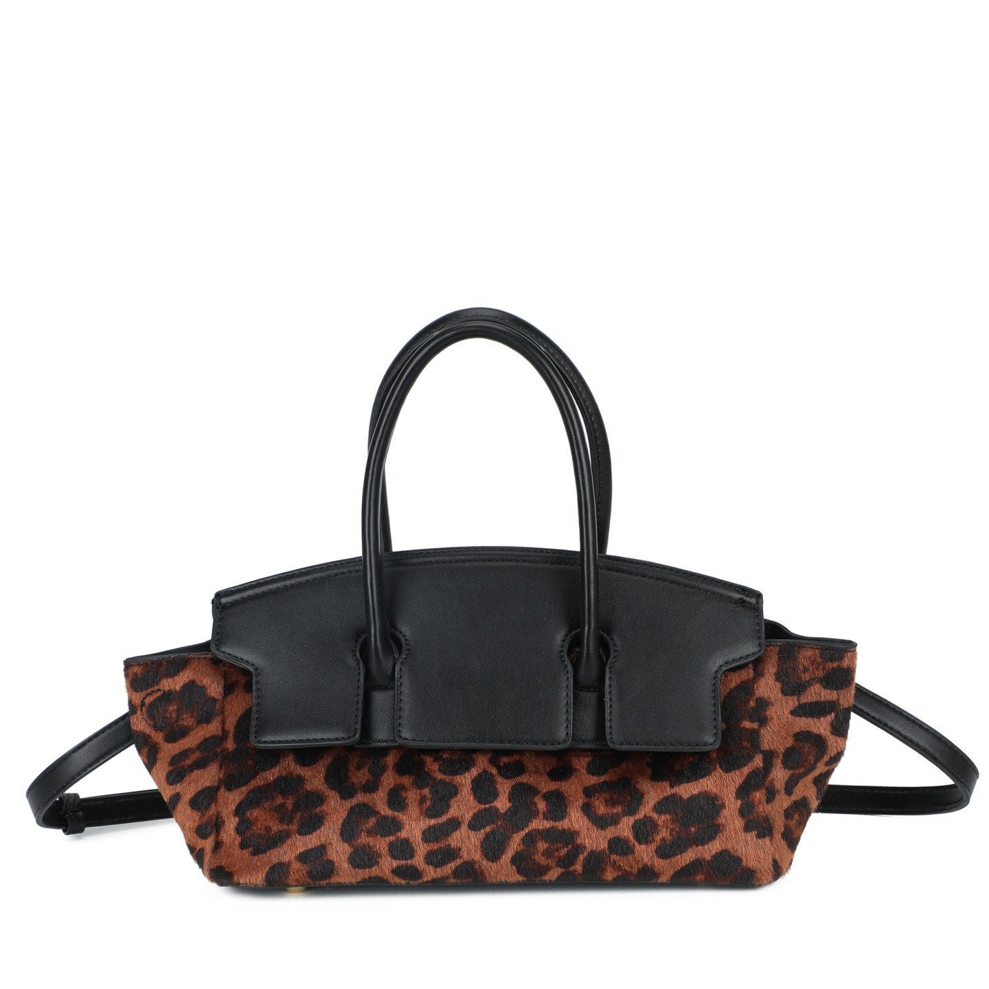Mala de mão animal print café leopardo