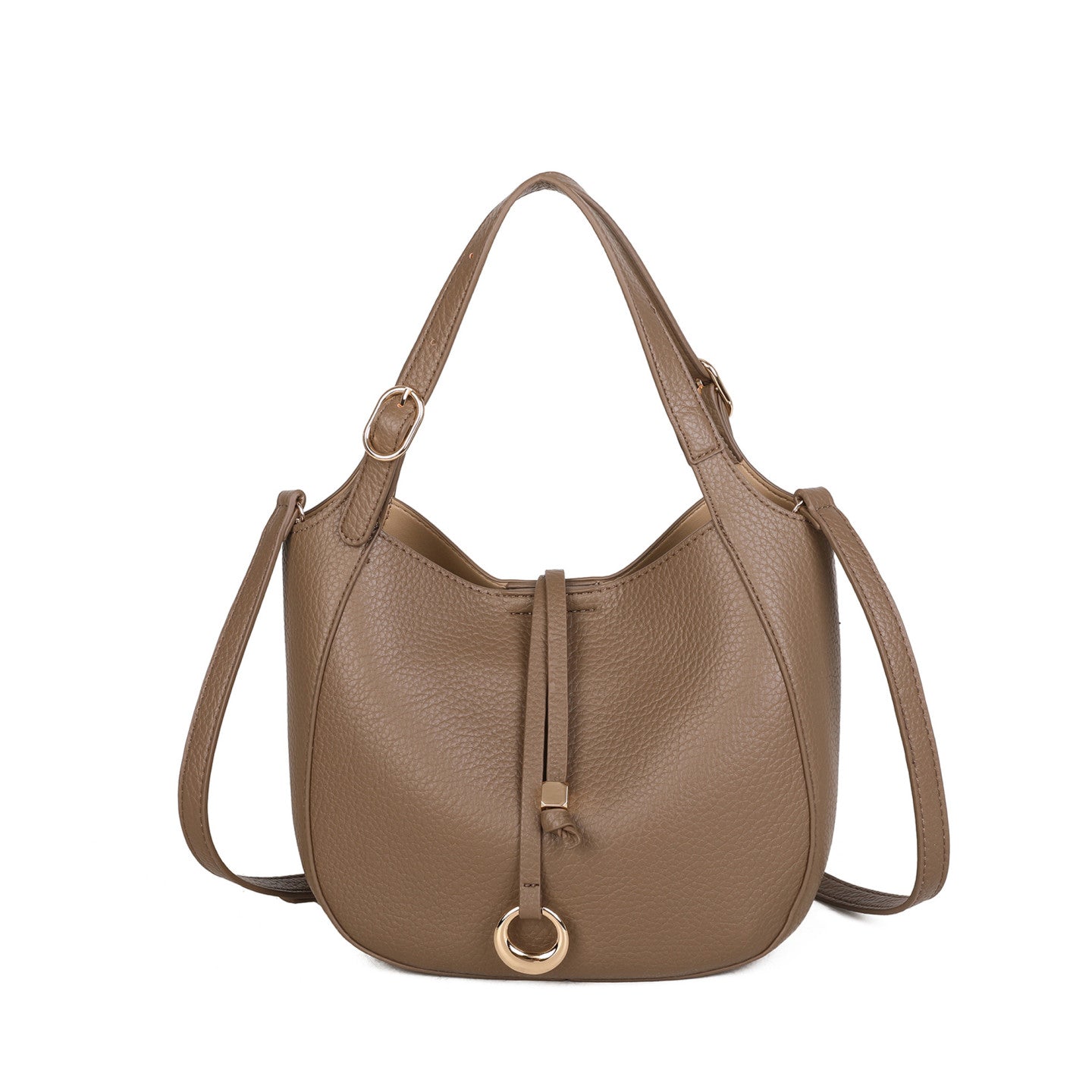 Mala hobo com argola cáqui