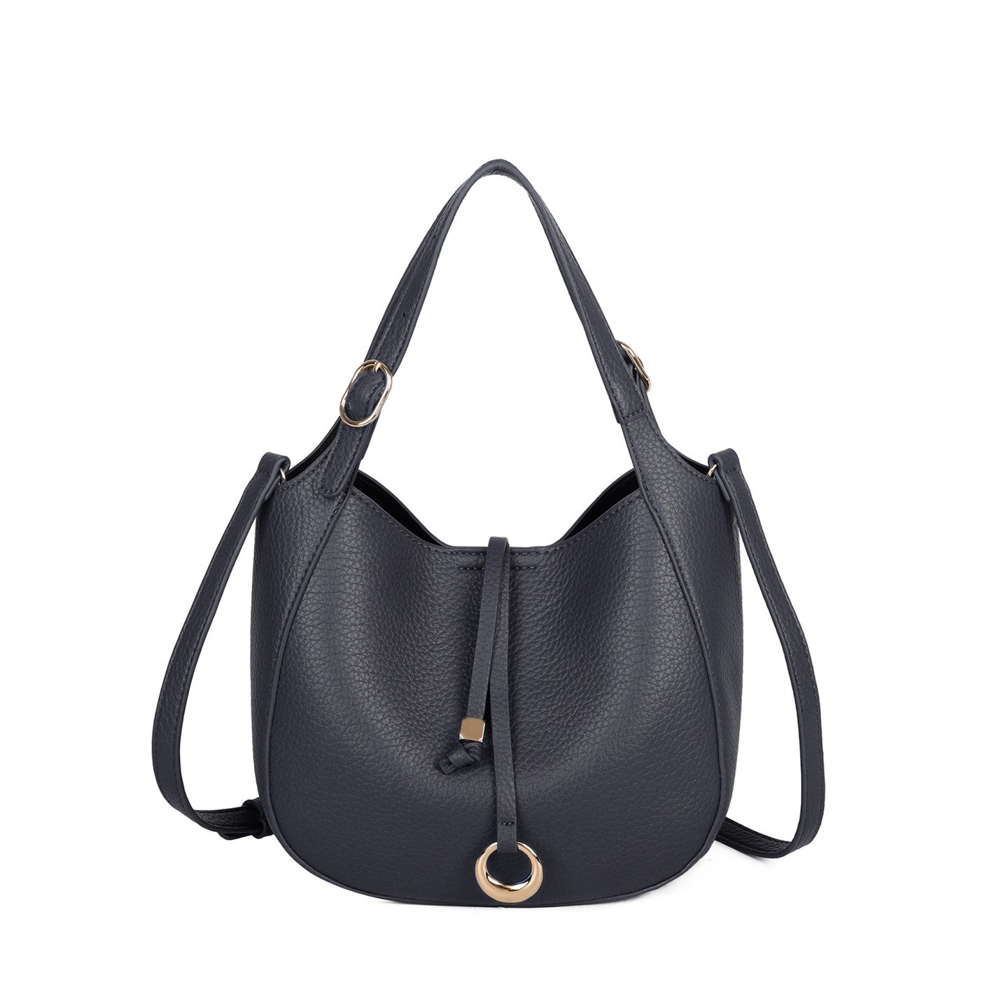 Mala hobo com argola azul marinho