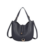 Mala hobo com argola azul marinho