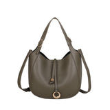 Mala hobo com argola verde escuro