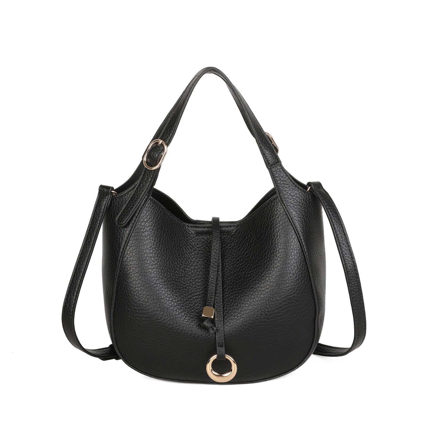Mala hobo com argola preto