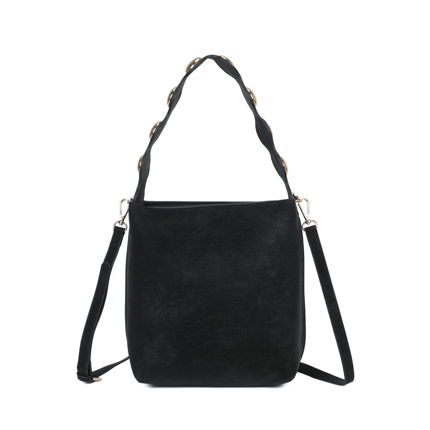 Mala balde com tachas preto