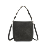 Mala balde com tachas preto dourado
