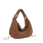 Mala hobo castanho dourado