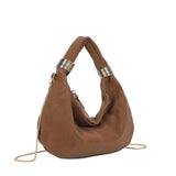 Mala hobo castanho dourado