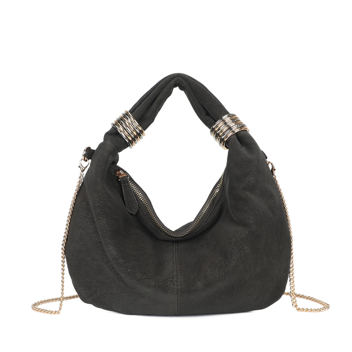Mala hobo preto dourado