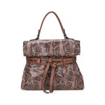 Mala shopper pele de cobra café