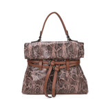 Mala shopper pele de cobra café