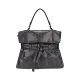 Mala shopper pele de cobra preto