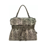 Mala shopper pele de cobra verde escuro
