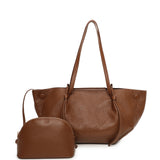 Mala shopper com bolsa castanho