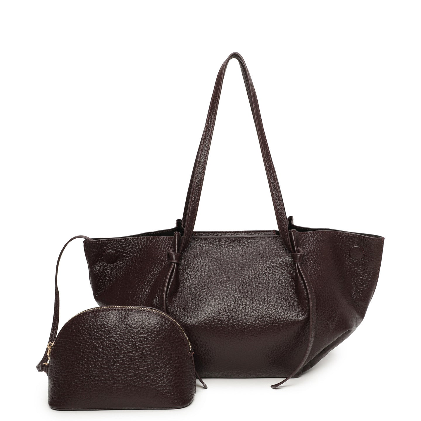 Mala shopper com bolsa bordeaux