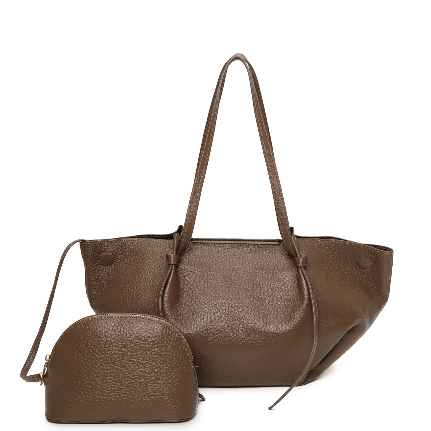 Mala shopper com bolsa cáqui