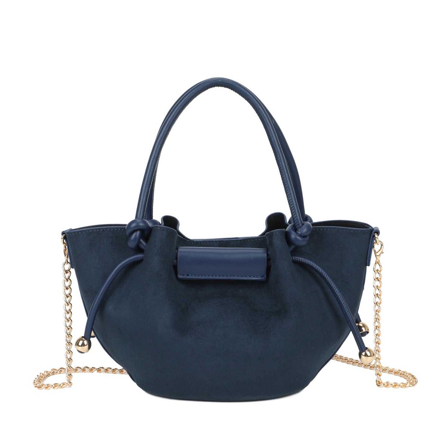 Mala shopper camurça azul marinho