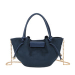 Mala shopper camurça azul marinho