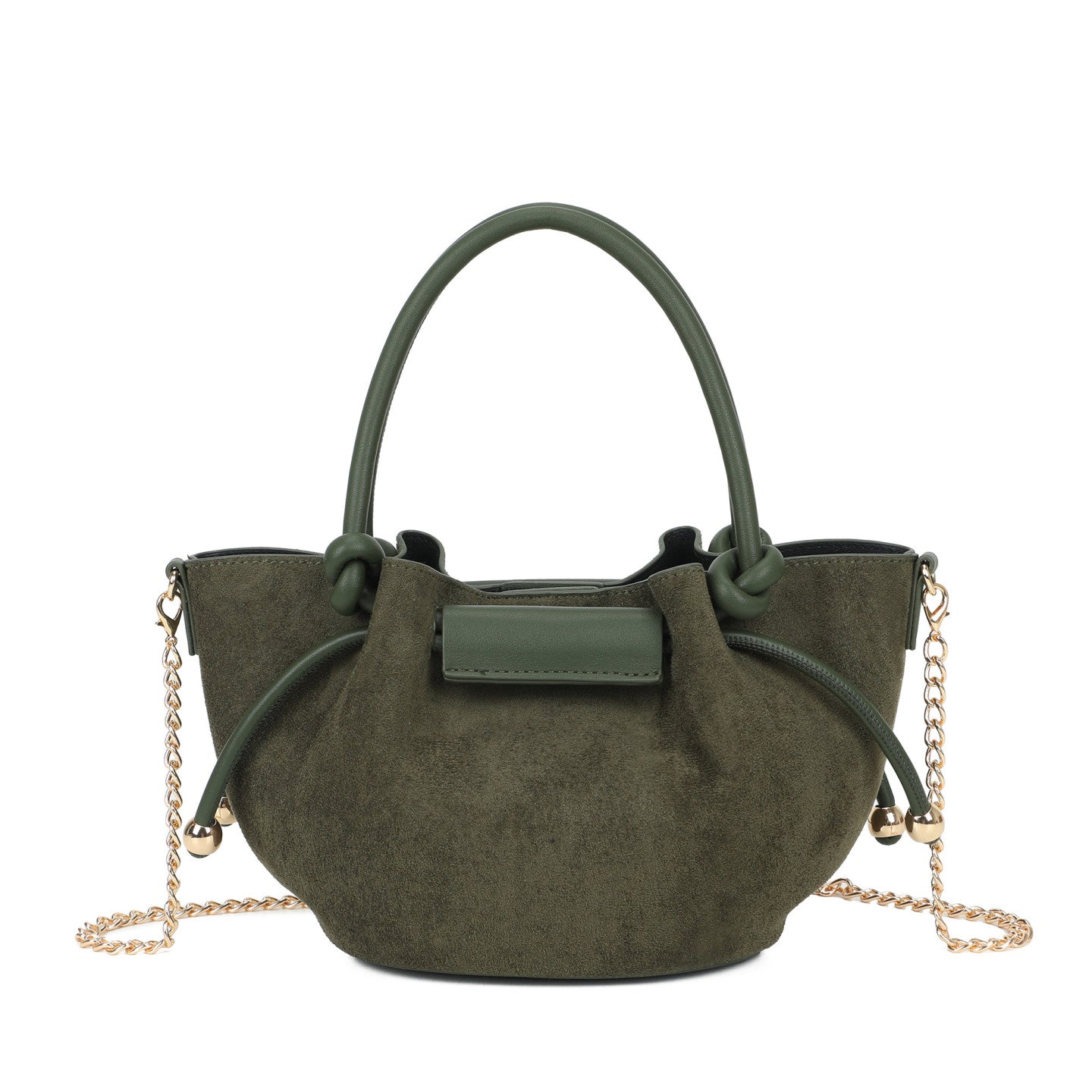Mala shopper camurça verde escuro