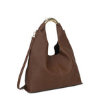 Mala shopper com aro dourado camel