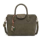 Mala shopper com pendente verde escuro