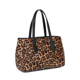 Mala shopper leopardo bege vista lateral