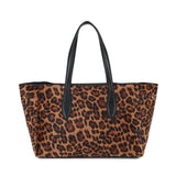 Mala shopper leopardo castanho