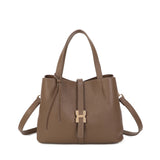 Mala tote com fivela cáqui