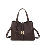 Mala tote com fivela café