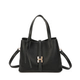 Mala tote com fivela preto