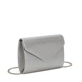 Pochete Envelope Cintilante - Cinzento (lado)