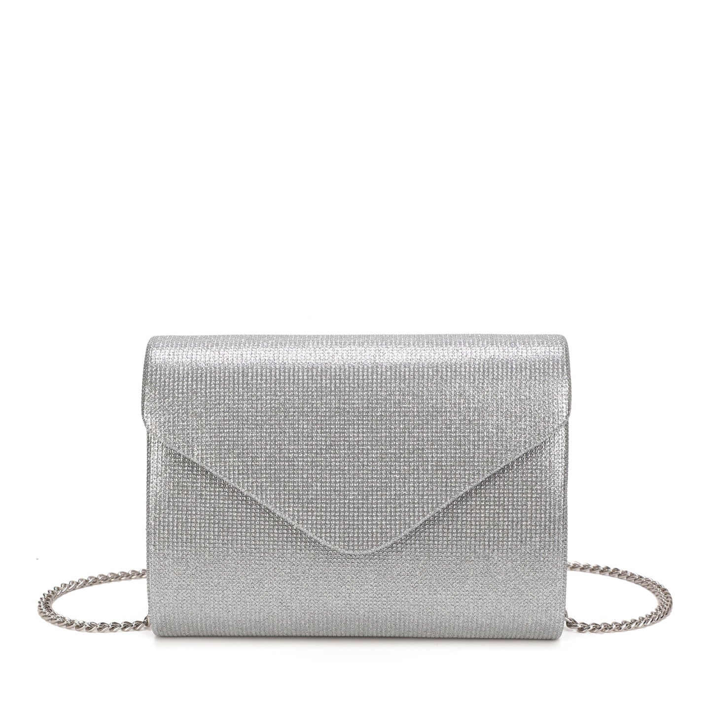 Pochete Envelope Cintilante - Cinzento